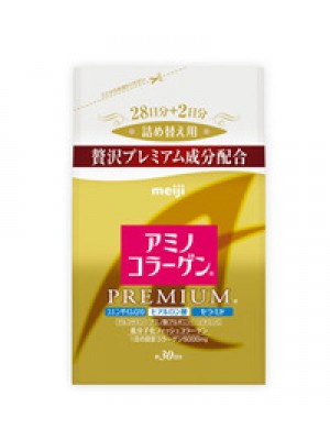 Meiji Amino Collagen Premium dùng cho phụ nữ trên 40 tuổi (dạng túi màu vàng)  
