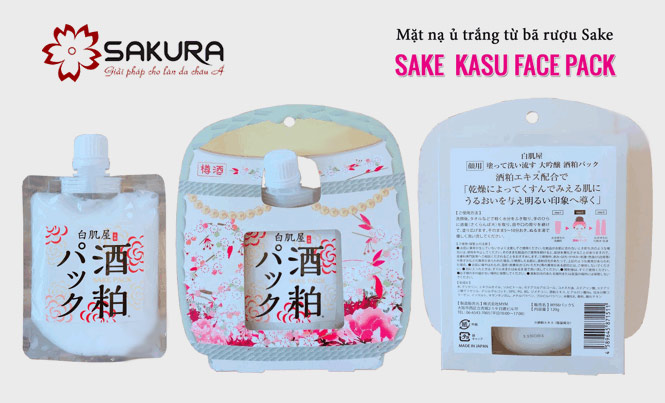 Mặt nạ bã rượu Sake Kasu face mask pack